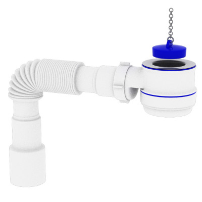 Сифон OPTIMUM низький пляшковий для душ.піддону з випуск 1 1/2″ та гофротрубою 40*40/50 OPTI- 09033