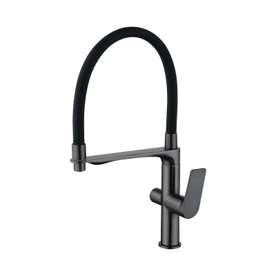 Змішувач для кухні Mixxus Premium DERBY 021 (NUT) GRAPHITE REFL.BLACK з виходом для питної води  (M