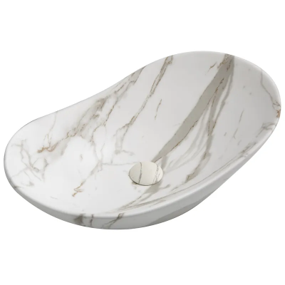 Раковина накладна MIXXUS PREMIUM WAVE-0105 MARBLE 620х360х160mm (MP6559)