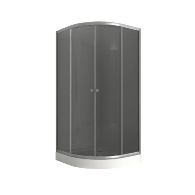 Душова кабіна з низьким піддоном Mixxus PLAIN SCT02-90x90x195-GR SATIN сіре тоноване скло 4мм (MI68