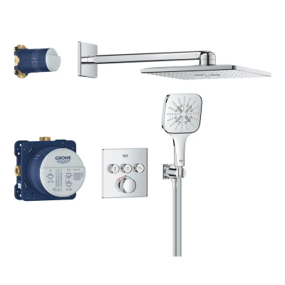 Душова система прихованого монтажу на 3 виходи з термостатом Grohe Grohtherm SmartControl (34864000