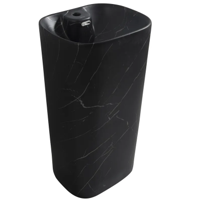 Раковина моноблок MIXXUS PREMIUM DIVERSE-1102 MARBLE 460х380х840mm з отвором під змішувач та перели