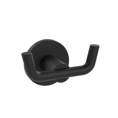 Подвійний гачок для рушників ZERIX DELUX M1305-2A Black (ZX4650)