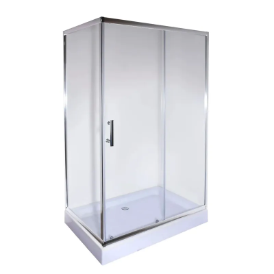 Душова кабіна з низьким піддоном Mixxus HARD SCT01-120x80x198-TR CHROME прозоре скло 5мм (MI6910)