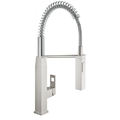 Змішувач для кухні з гнучким виливом Grohe Eurocube (31395DC0)